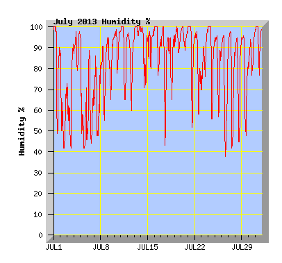 July 2013  Humidity Graph